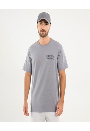 Camiseta Para Hombre Manga Corta Cuello Redondo Color Gris Marca Ostu #60091646