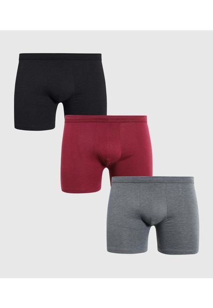 Pantaloncillo Para Hombre Boxer Filete Medio Algodón Color Negro Marca Ostu #60000514