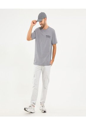 Camiseta Para Hombre Manga Corta Cuello Redondo Color Gris Marca Ostu #60091646