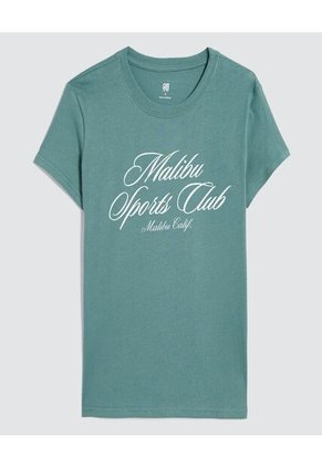 Camiseta Para Mujer Manga Corta Color Verde Marca Ostu #40092344