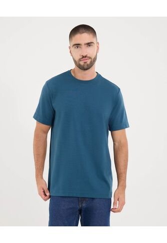 Camiseta Para Hombre Manga Corta Cuello Redondo Color Azul Marca Ostu #60091787 Ostu