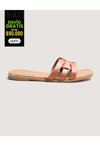 Sandalias  Para Mujer Sandalia Color Café Marca Ostu #40690016 Ostu