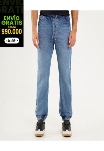 Jean Para Hombre Jogger Color Azul Marca Ostu #60160439 Ostu