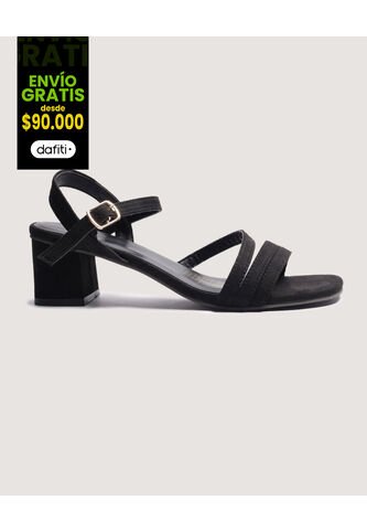 Sandalias  Para Mujer Tacon Color Negro Marca Ostu #40690019 Ostu