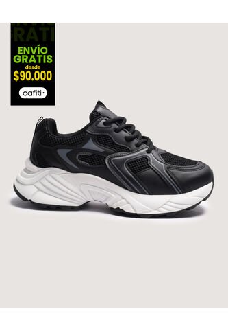 Tenis  Para Mujer Casual Color Negro Marca Ostu #40720194 Ostu