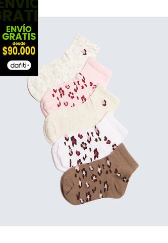 Medias Infantil Niña Tobillera Color Negro Marca Ostu #90980148 Ostu