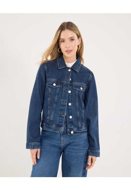 Chaqueta Para Mujer Trucker Color Azul Marca Ostu #40080251