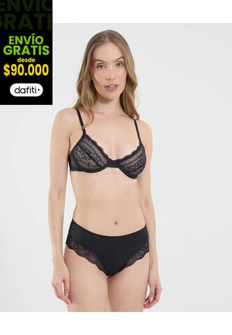 Panty Para Mujer Hipster Color Negro Marca Ostu #40800092 Ostu