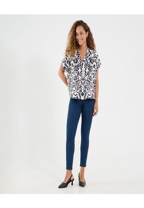 Blusa Para Mujer Manga Corta Color Negro Marca Ostu #40121164