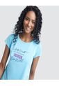 Camiseta Para Mujer Manga Corta Color Azul  Marca Ostu #40091407 de Ostu