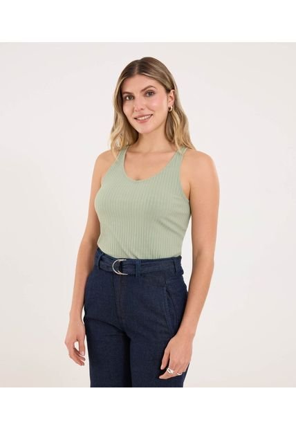 Camiseta Para Mujer Manga Sisa Cuello V Color Verde Marca Ostu #40092578
