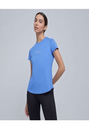Camiseta Para Mujer Manga Corta Color Azul Marca Ostu #40092079