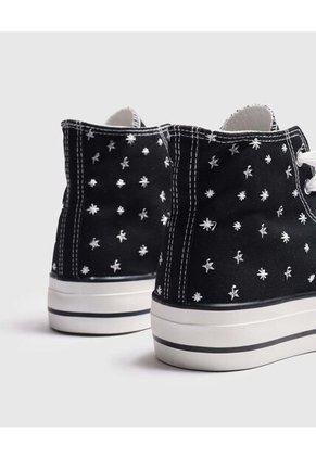 Tenis Para Mujer Canvas Color Negro Marca Ostu #40720182