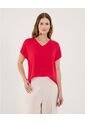 Blusa Para Mujer Manga Corta Color Rojo Marca Ostu #40121183 de Ostu