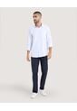 Camisa Para Hombre Manga Larga Con Bolsillo Cuello Casual M Color Crudo Marca Ostu #60010795 de Ostu