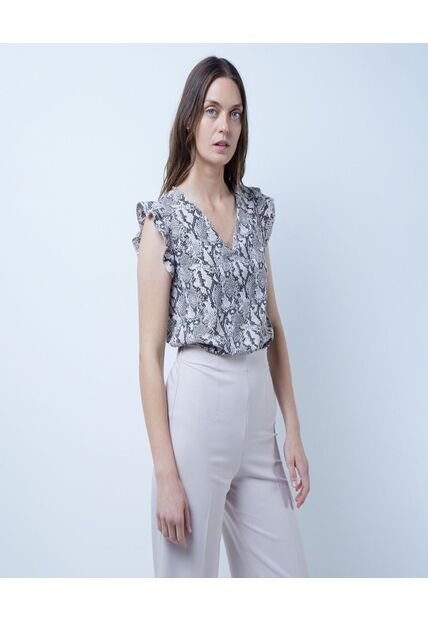 Blusa Para Mujer Manga Sisa Color Beige Marca Ostu #40120934