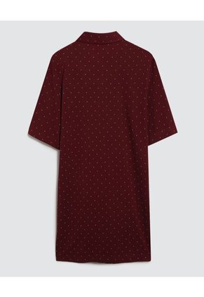 Polo Para Hombre Cuello Maquina Con Bolsillo Color Vino Marca Ostu #60110665