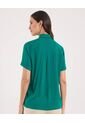 Camisa Para Mujer Manga Corta Color Verde Marca Ostu #40010301 de Ostu