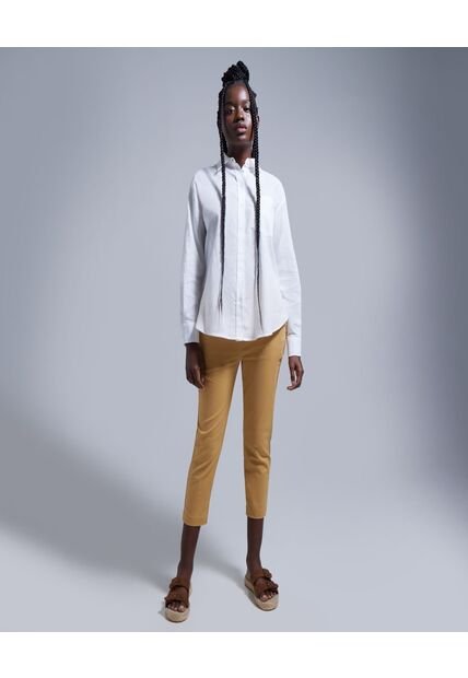 Pantalon Para Mujer Capri Color Mostaza Marca Ostu #40070523