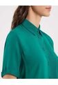 Camisa Para Mujer Manga Corta Color Verde Marca Ostu #40010301 de Ostu