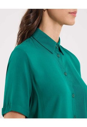 Camisa Para Mujer Manga Corta Color Verde Marca Ostu #40010301