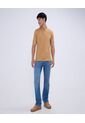 Polo Para Hombre Cuello Mao Sin Bolsillo Color Camel Marca Ostu #60110720 de Ostu