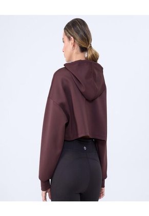 Crop Top Para Mujer Hoodie Color Café  Marca Ostu #40060414