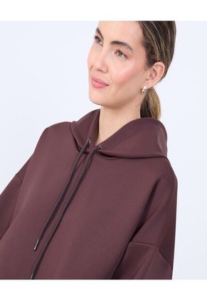 Crop Top Para Mujer Hoodie Color Café  Marca Ostu #40060414