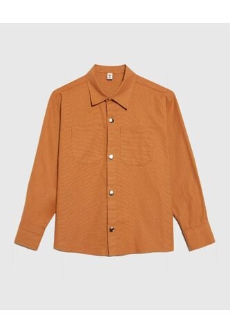 Camisa Para Niño Manga Larga Color Naranja Marca Ostu #80010053 Ostu