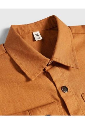 Camisa Para Niño Manga Larga Color Naranja Marca Ostu #80010053