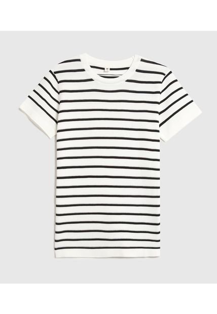 Camiseta Para Hombre Manga Corta Cuello Redondo Color Crudo Marca Ostu #60091594