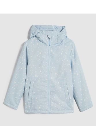 Chaqueta Para Niña Acolchada Color Celeste Marca Ostu #90080040 Ostu