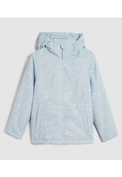 Chaqueta Para Niña Acolchada Color Celeste Marca Ostu #90080040