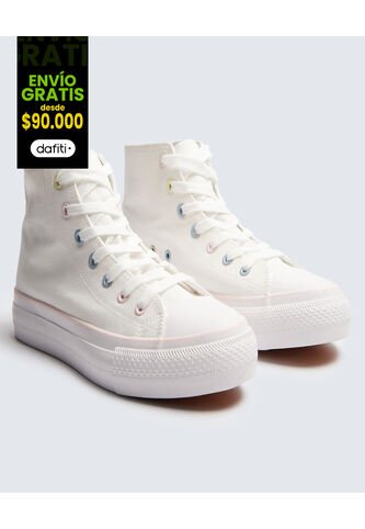 Tenis Para Mujer Canvas Color Blanco Marca Ostu #40720165 Ostu
