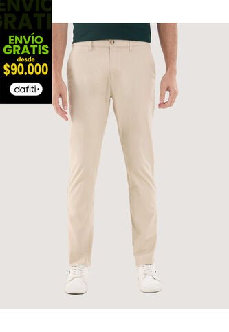 Pantalón Para Hombre Chino Color Beige Marca Ostu #60070494 Ostu