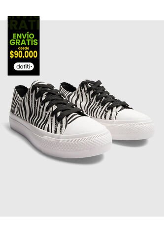 Tenis Para Mujer Canvas Color Blanco Marca Ostu #40720167 Ostu