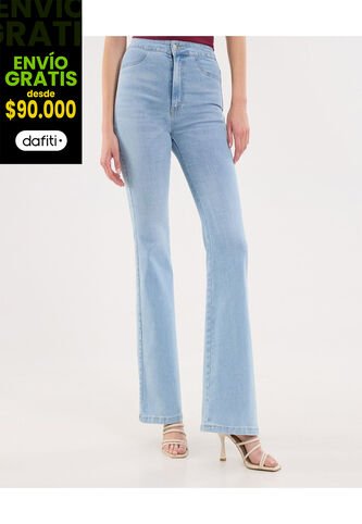 Jean Para Mujer Jeggings Flare Color Azul Marca Ostu #40160577 Ostu