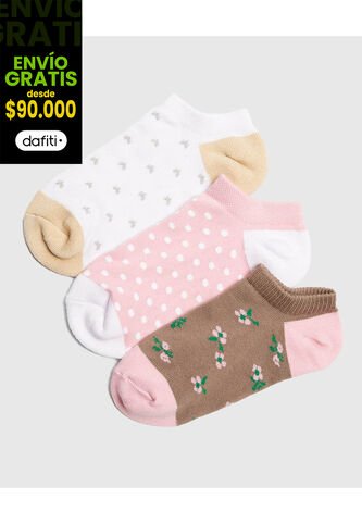 Medias Infantil Niña Invisible Color Negro Marca Ostu #90980140 Ostu