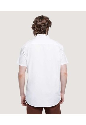 Camisa Para Hombre Manga Corta Con Bolsillo Color Blanco Marca Ostu #60010675