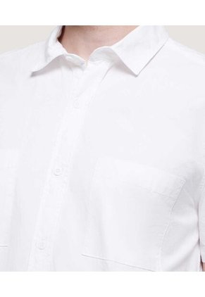 Camisa Para Hombre Manga Corta Con Bolsillo Color Blanco Marca Ostu #60010675