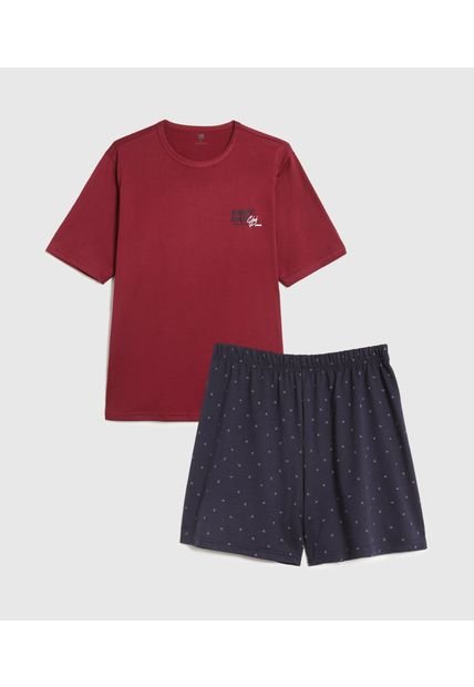 Pijama Para Hombre M/C P/C Color Fucsia Marca Ostu #60040202