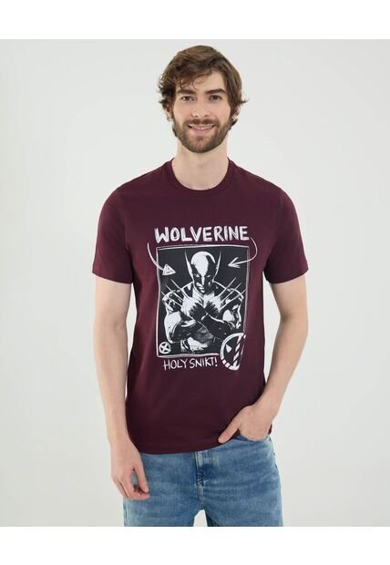 Camiseta Burdeos De Wolverine  Para Hombre #60091752 Ostu