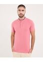Polo Para Hombre Cuello Mao Sin Bolsillo Color Coral Marca Ostu #60110775 de Ostu