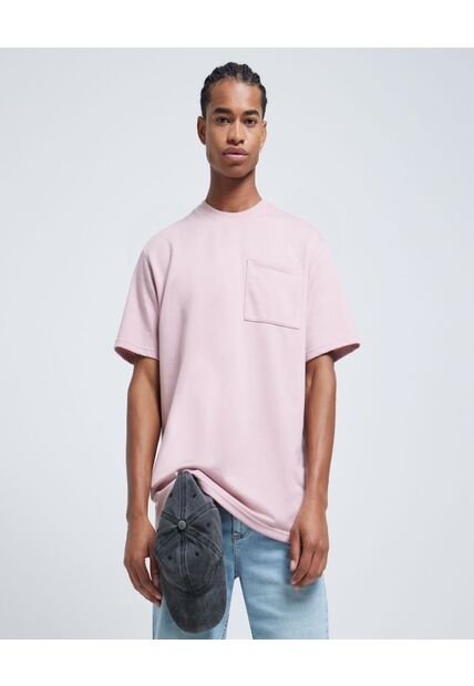 Camiseta Para Hombre Manga Corta Color Rosado  Marca Ostu #60091221