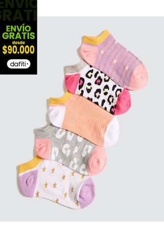 Medias Para Niña Invisible Color Pack X Marca Ostu #90980113 Ostu