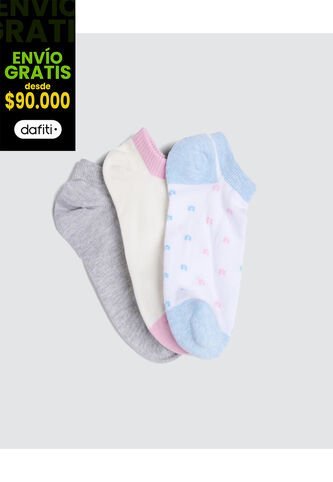 Medias Para Niña Invisible Color Pack X Marca Ostu #90980095 Ostu