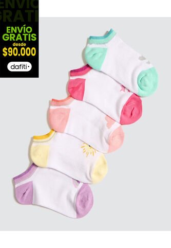 Medias Para Niña Invisible Color Pack X Marca Ostu #90980114 Ostu