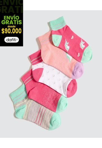 Medias Para Niña Tobillera Color Pack X Marca Ostu #90980119 Ostu