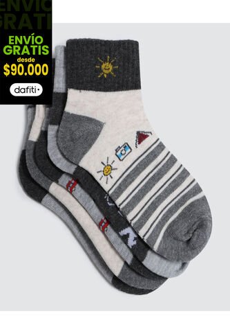 Medias Para Niño Tobillera Color Pack X Marca Ostu #80980113 Ostu