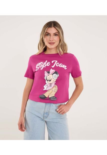 Camiseta Para Mujer Manga Corta Cuello Redondo Color Rosado Marca Ostu #40092594